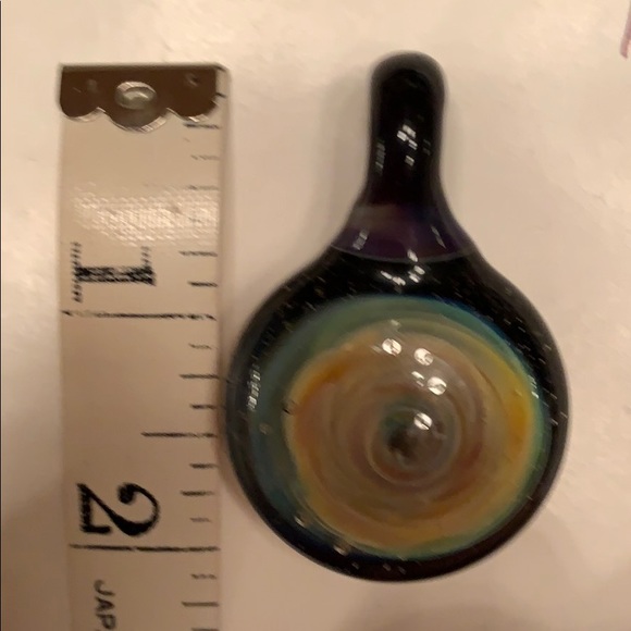 OOAK Hand blown glass pendant with spiral design - Picture 8 of 8